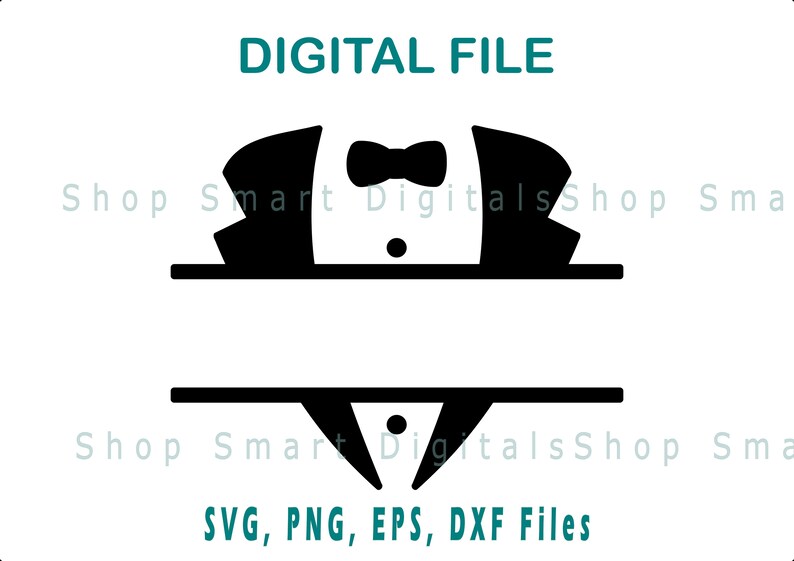 Tuxedo Monogram Svg Cut File, Tuxedo Name Frame SVG | Digital Download ...