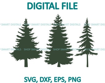 Pine Tree SVG | Christmas Tree SVG Cut File | Spruce svg | Download  Clipart, Cut Files, Silhouette, Cricut, Glowforge , Png, svg, dxf, eps