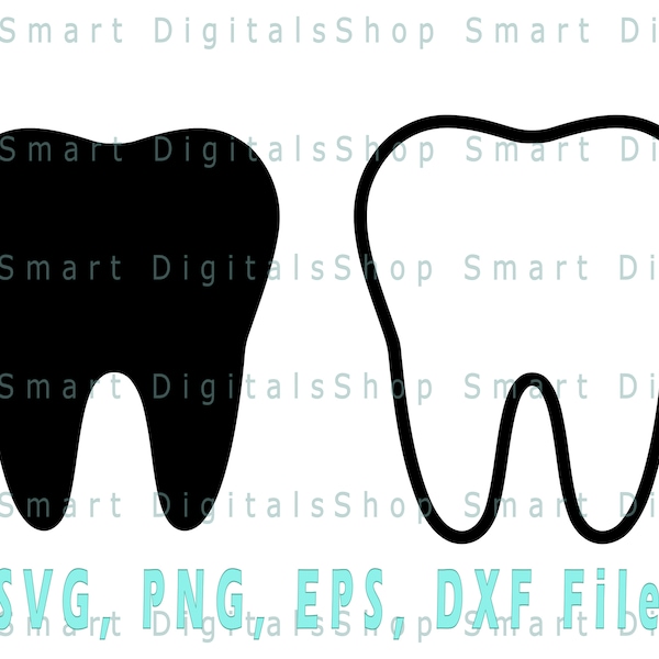 Tooth svg | Tooth Teeth Dental cut file | Digital Download for Cricut, Silhouette, Glowforge | svg png dxf | Commercial use