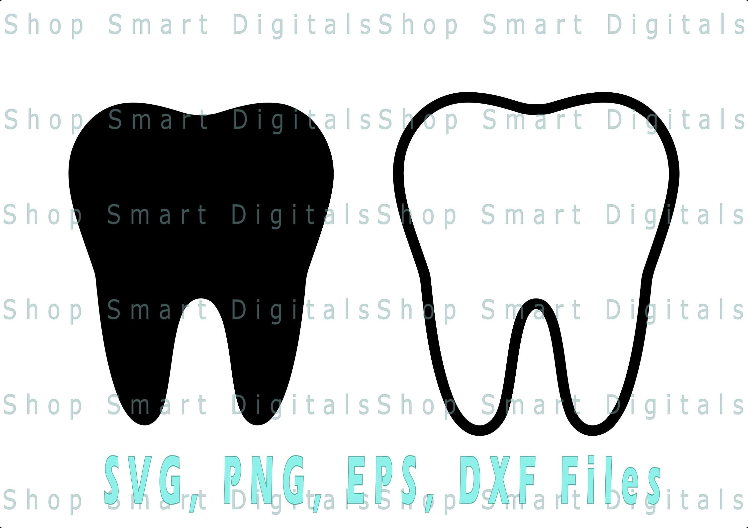 Tooth Svg Tooth Teeth Dental Cut File Digital Download for Etsy