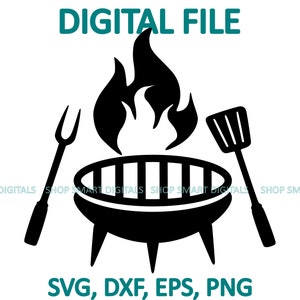Grillen SVG, Grillen PNG, Grill Dad SVG, BBQ Grill SVG, Barbeque Clipart | Digitaler Download für Cricut, Silhouette, Glowforge | svg png