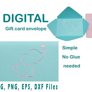 Gift Card Holder SVG | Simple Gift Card Holder Cut File | Gift card svg no glue| Baby shower card |For Cricut, Silhouette, Glowforge, Cameo