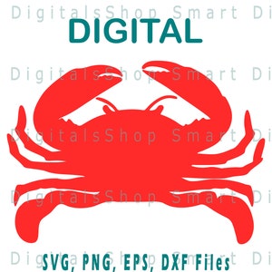Krab | Krab SVG | Plik cięcia kraba | Obraz kraba | Pobierz dla Cricut, Silhouette, Glowforge, Cameo, Licencja komercyjna