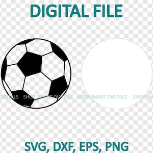 Pallone da calcio svg File / Pallone da calcio file vettoriale a strati / Calcio svg, Download per Cricut, Silhouette, Glowforge / svg png dxf eps file