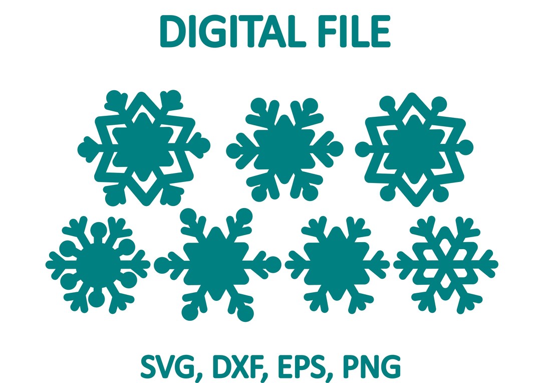 Snowflake Bundle SVG | Simple Snowflake Cut File | Download for Cricut ...