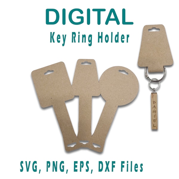 Keyring Display Card Template svg | Keychain Display  Card Cut file For Cricut, Silhouette, Glowforge, Cameo |  Svg, png, dxf, eps