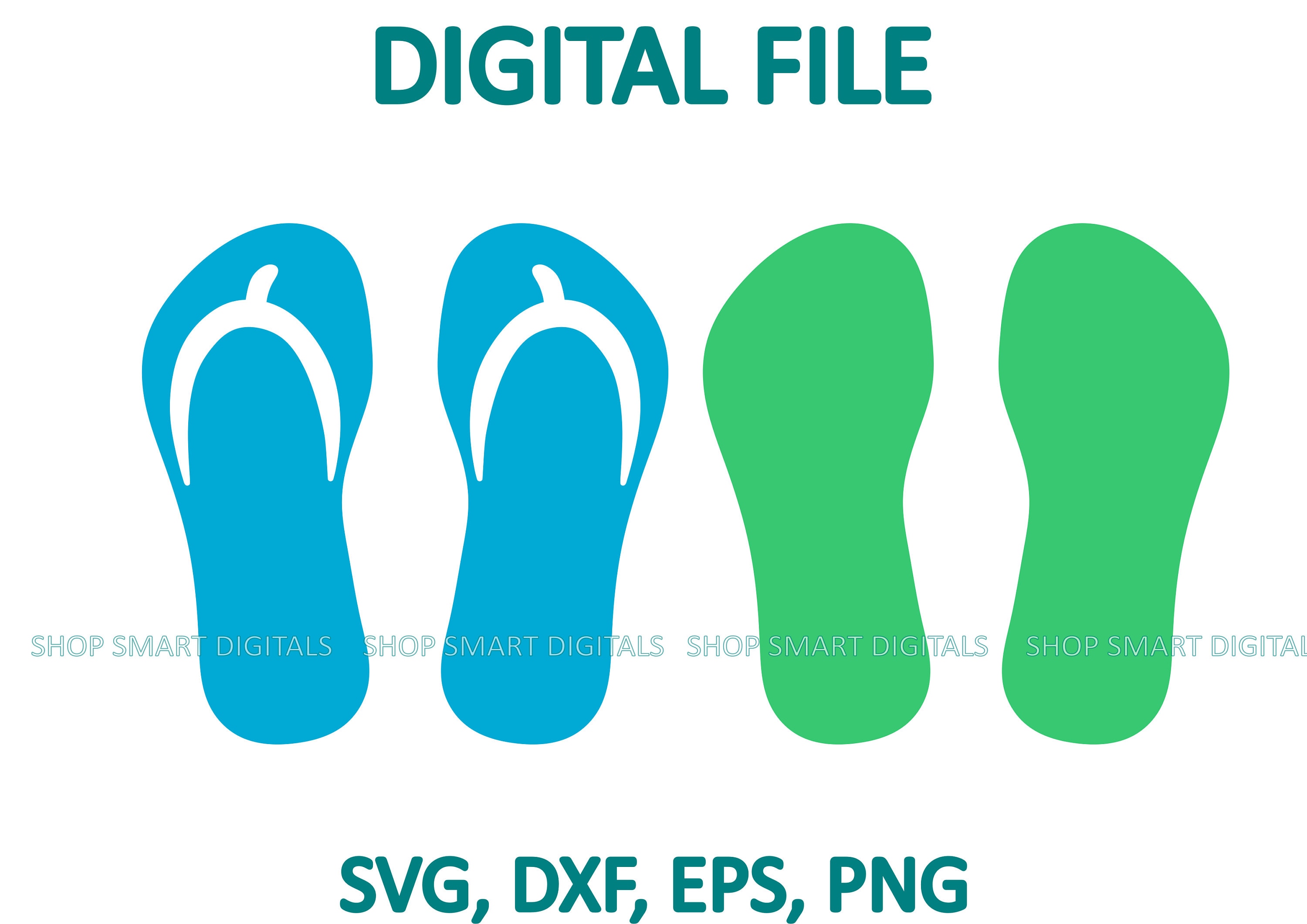 Flip Flops Svg | Flip Flop Svg | Summer Svg | Beach Svg | Digital ...