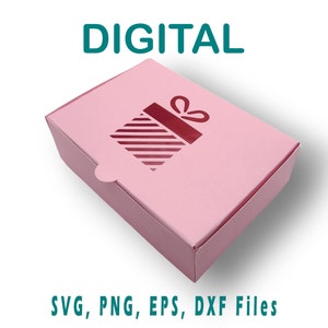 Sjabloon geschenkdoos SVG | Geschenkdoos sjabloon gesneden bestand | Displaybox-svg | Huidige doos svg png dxf Cricut, silhouet, Glowforge, cameo