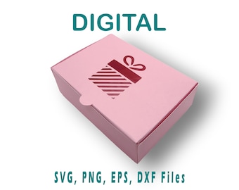 Gift Box template SVG | Favor Box template Cut File | Display Box svg | Present box svg png dxf  Cricut, Silhouette, Glowforge, Cameo