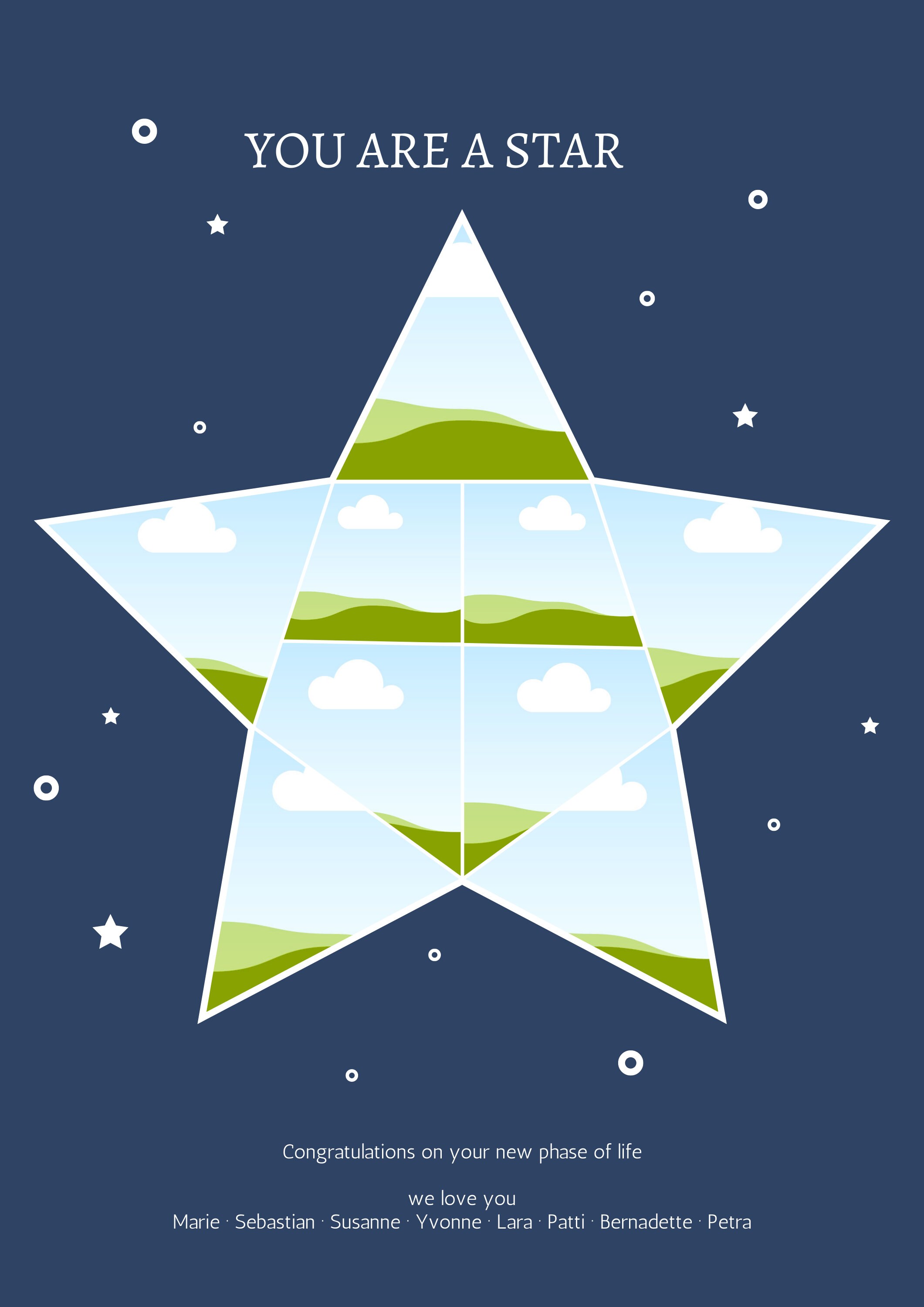 Photo Collage star Canva Template a4/letter Format - Etsy