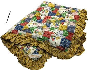 Marshall Field & Company For the Very Young Quilt Betsy Ross Patriotic Vintage Cottage Core Farmhouse
