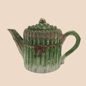 Asparagus Tea Pot, Asparagus Ware 3 Cup Teapot, Collectible Tea Pots, Spring Kitchen Tea Pots Country Farmhouse Cottage Core Pastel