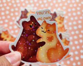 Cute Cats Holographic sticker