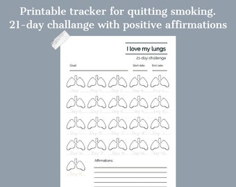 quit smoking tracker etsy