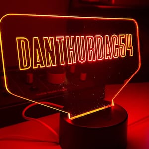 Personalized Gamertag Light Sign, Custom Gamer Tag Sign, Personalized Streamer Light Sign, Custom Gaming Sign, Gamer LED Sign Gift