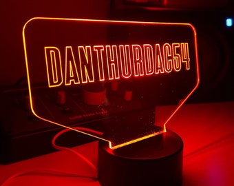 Personalized Gamertag Light Sign, Custom Gamer Tag Sign, Personalized Streamer Light Sign, Custom Gaming Sign, Gamer LED Sign Gift