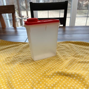 Vintage Tupperware Store & Pour Junior #499 with red lid