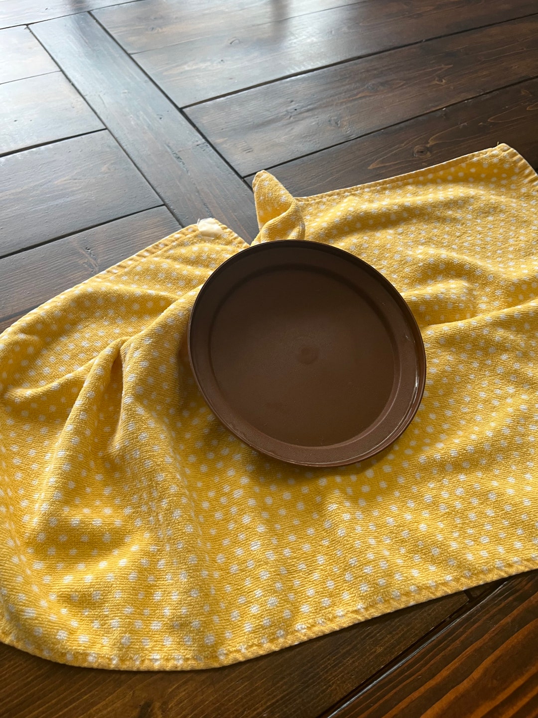 Vintage Tupperware Replacement 1207 Brown Duo Seal Lid Etsy