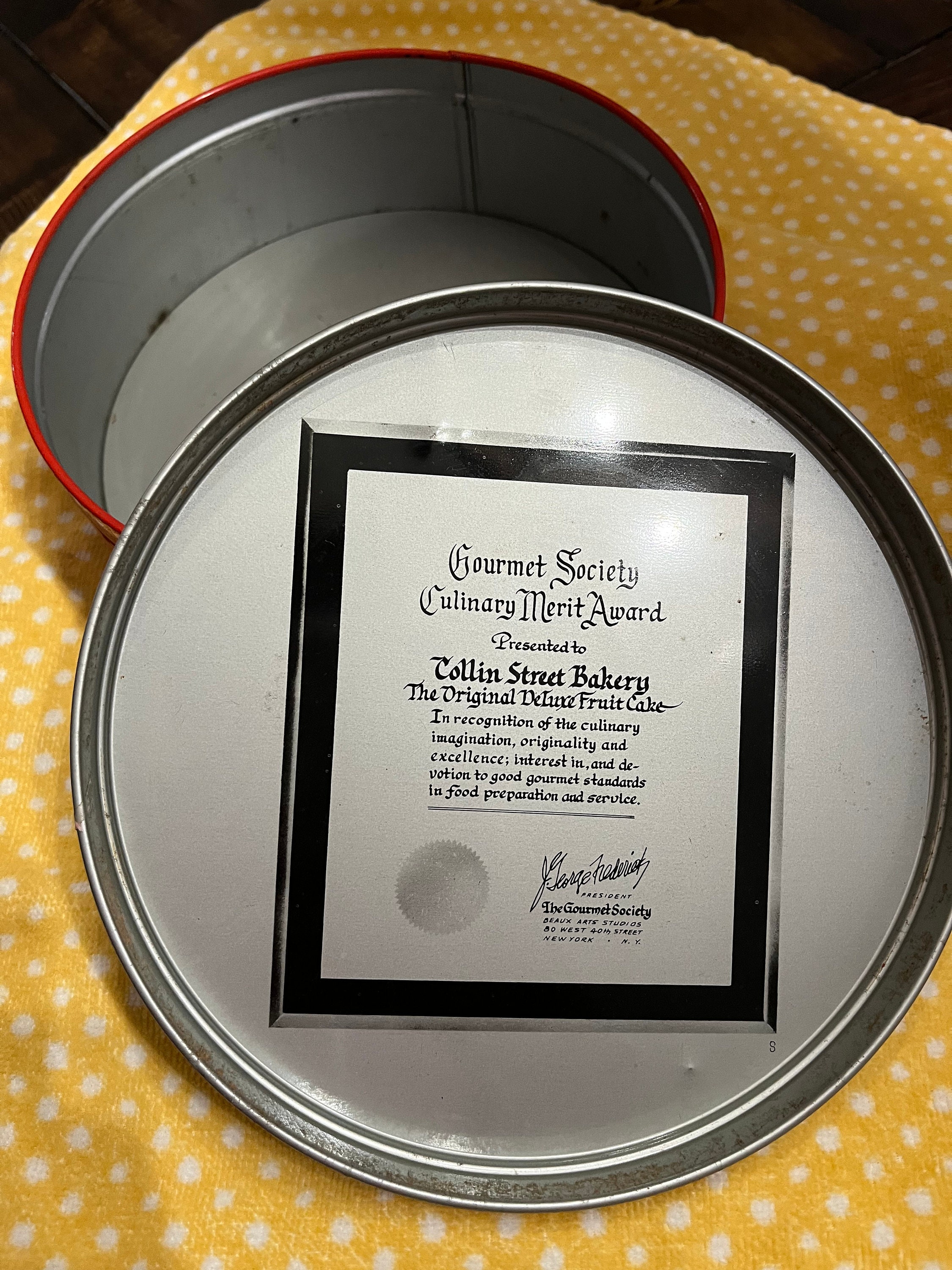 Vintage Collin Street Bakery Deluxe Fruitcake Tin Etsy