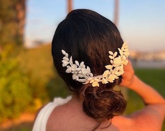 Bridal Headdress handcrafted in Cold Porcelain
