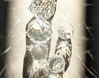 20 prismes de cristal, 30 ou 40 mm, pendentifs en verre transparent, cristaux attrape-soleil attrape-soleil, fabrication de fournitures, lot de fournitures pour travaux manuels