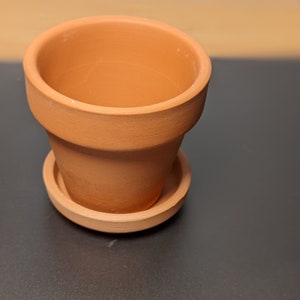 Terracotta 2" diameter pot with or without  saucer  Great for wedding favors, small succulents.