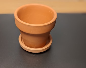 Maceta de terracota de 2" de diámetro con o sin platillo Excelente para obsequios de boda y pequeñas suculentas.