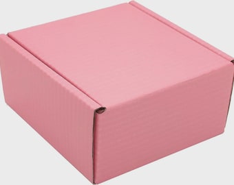 Caja de regalo rosa de 10 x 10 x 5 cm, caja de regalo plegable pequeña, caja de regalo individual, embalaje para joyas, caja de recuerdo, embalaje de regalo de fácil montaje.