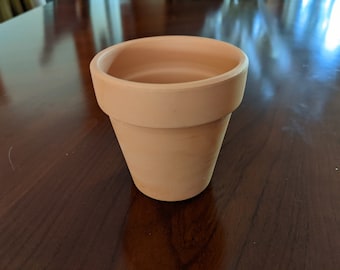 Terracotta  3" diameter plant pots  Drainage hole. Great for succulents, cactus. small plants.