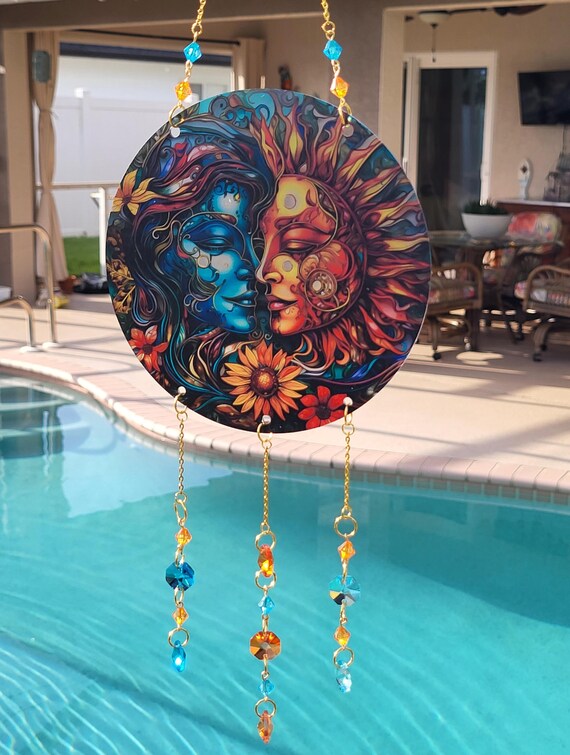 Beaded Suncatcher, Night and Day Suncatcher, Window  display picture 2