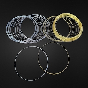 Minnetråd för halsband i guld eller silver, 22 gauge, tråd i kolstål, 11,5 cm smyckestråd, 1 10 eller 20 cirklar
