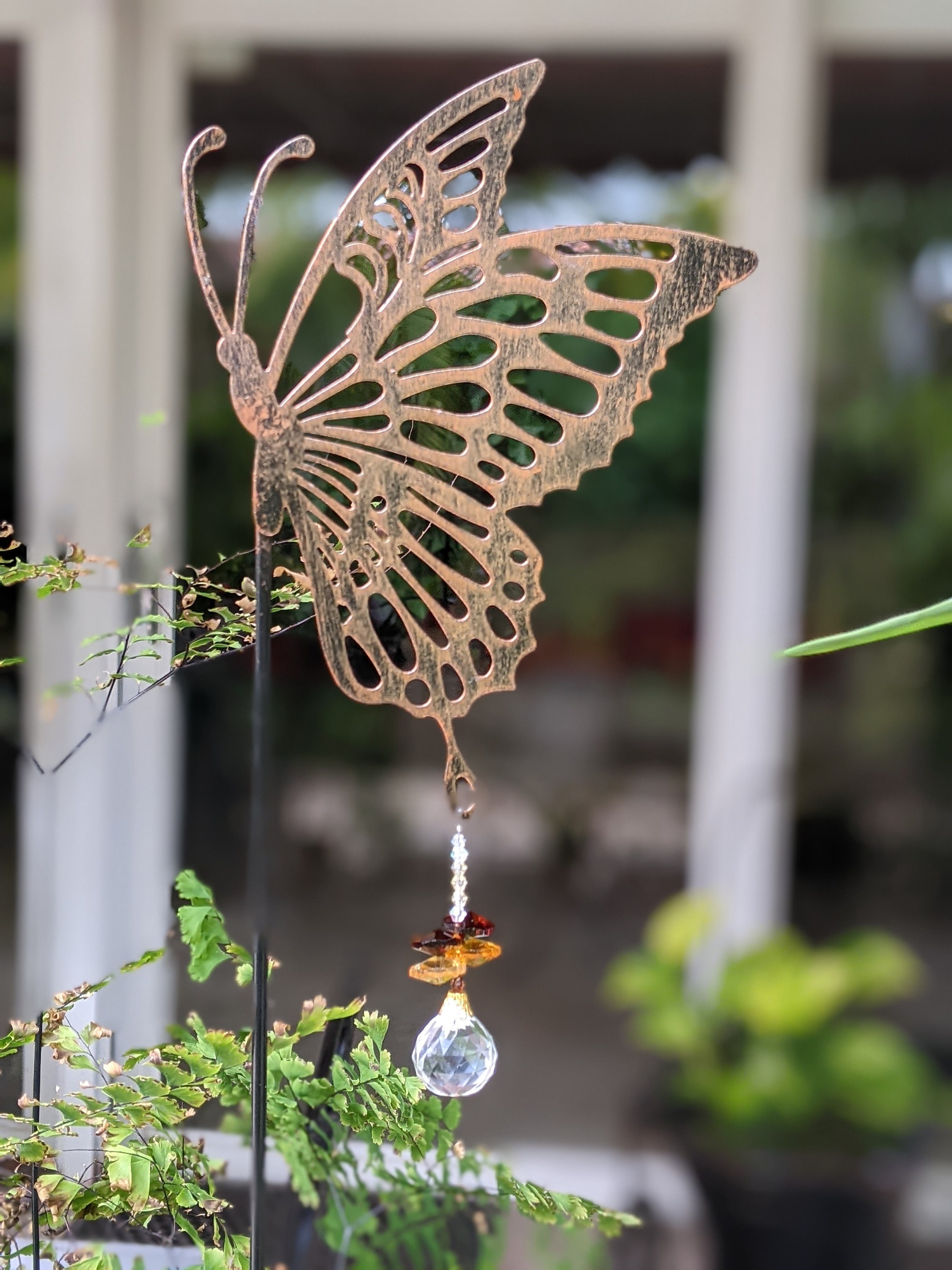 Butterfly Garden Stakes Colorful Flying Butterfly on Stick Model Home  Garden Lawn Ornament Plants Decoration, Outdoor Decor,multi Color 