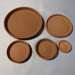 Terracotta Pot Saucers 4&quot;, 4.5 and 6&quot;. The smaller ones are in another listing.  Drip Trays for plant pots.