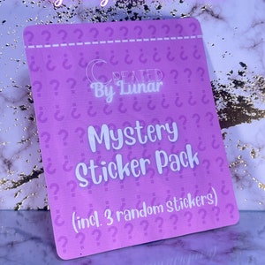 Mystery Sticker Pack | 3 Random Waterproof Vinyl Stickers | Surprise Gift Sticker Blind Bag