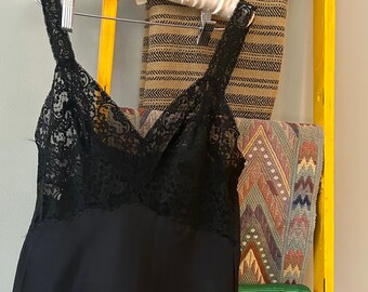 Vintage Saks Fifth Ave black lace lingerie
