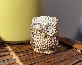 Owl made of tiny shells