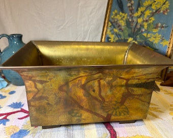 Rectangular Brass Planter