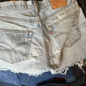 Vintage cutoff Levi 501s