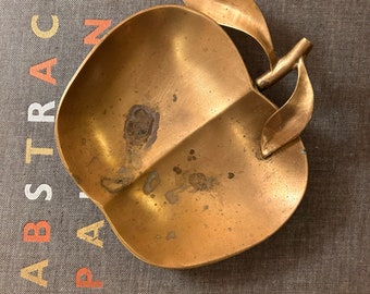 Solid Brass Apple Trinket Tray