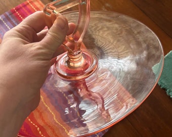 Pink depression glass appetizer plate