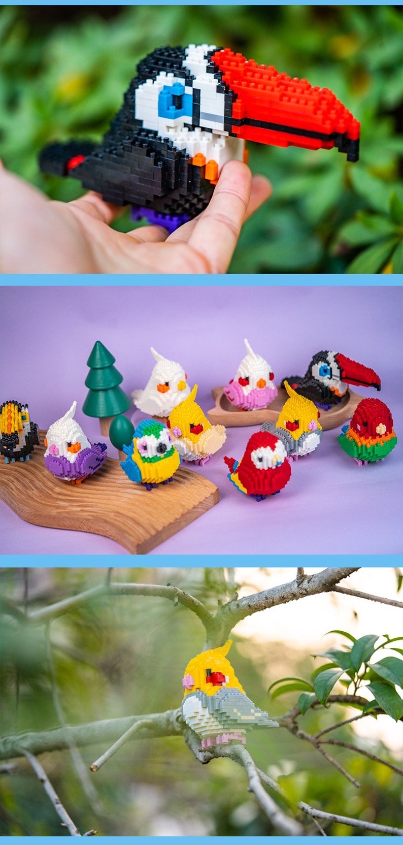 DIY Building Bricks Bird Block Parrot Block Cockatiel 3D Etsy UK