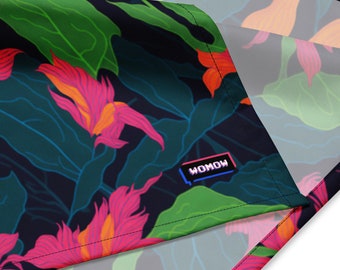 Humeur d'été bandana hawaïen | Foulard imprimé fleuri | Accessoire de tête multifonctionnel | Écharpe à imprimé coloré | Bandana imprimé tropical