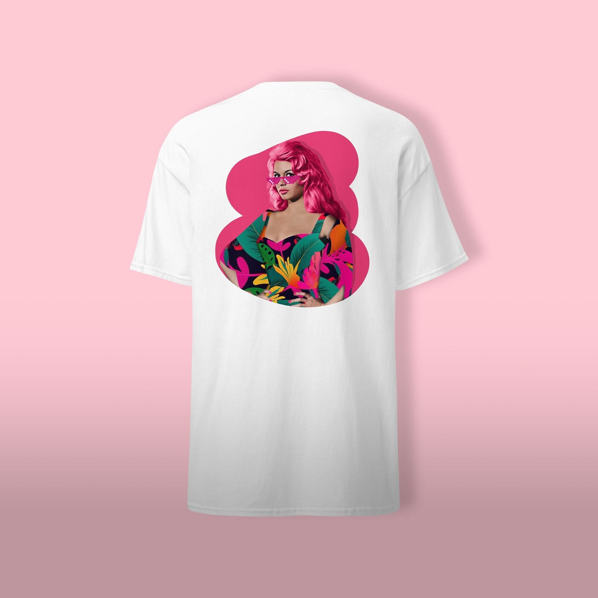 Bridgitte Bardot t shirt Retro kleurrijke print tee bloemen Illustratie terug afdrukken Vintage icoon overhemd Multifunctioneel zomert shirt Etsy Nederland