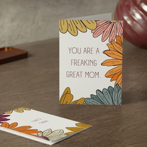 Muttertagskarte - Blumengrußkarte für Mama, Geburtstagswünsche für Mama, benutzerdefinierter Text Danke Geschenk