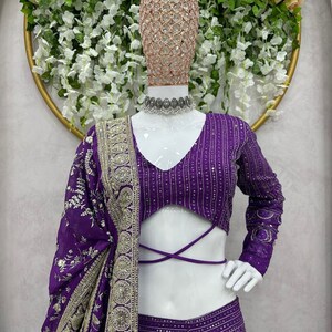 Indian Lehenga choli For Women Indian wedding LehengaPartywear lehenga for womenGift for herPakistani wearIndian lehengacholiPartywear image 7