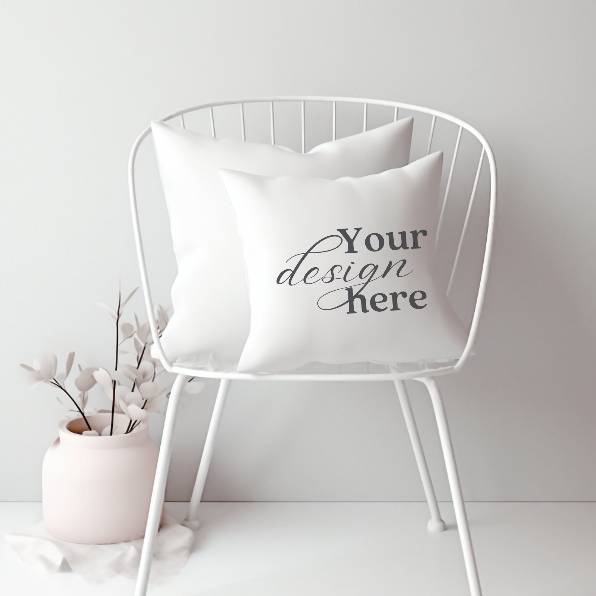 Pillow Mockup Bundle, Throw Pillow Mock Up, Throw Pillow Mock, White