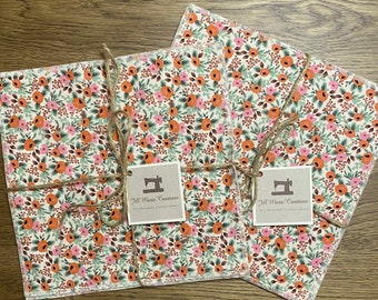 Floral Cloth Napkins: Rifle Paper Co. Primavera Rosa, Set of 4