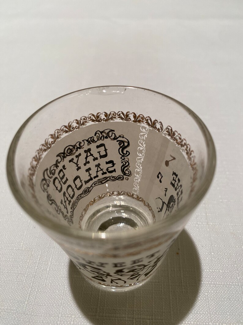 Vintage Gay 90's Whiskey Glasses & Seltzer Bottle Etsy