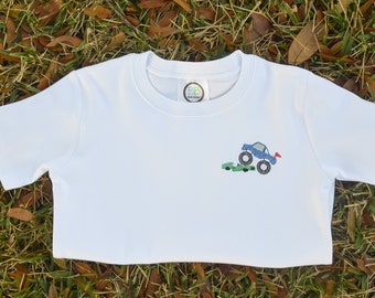 Monster Truck Embroidery Children's Tee Shirt-Custom Embroidery