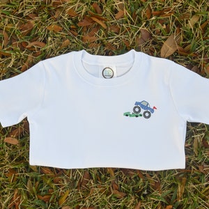 Monster Truck Embroidery Children&#39;s Tee Shirt-Custom Embroidery
